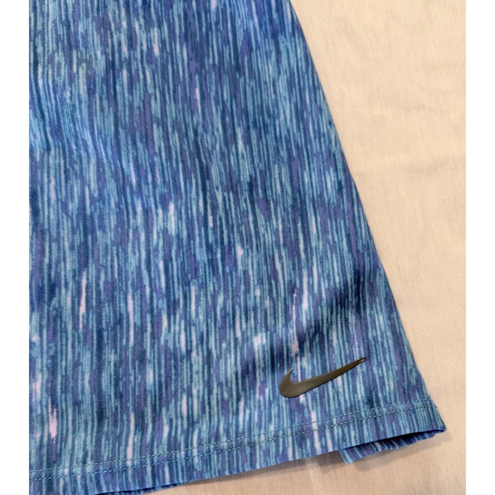 Nike Dri-FIT Blue Print Women's Athletic Tank Top Built-In Bra Size Large - Picture 2 of 4